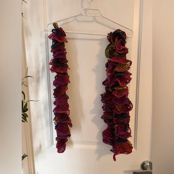 Two Elegant Multicolor Ruffled Scarf - Picture 1 of 5